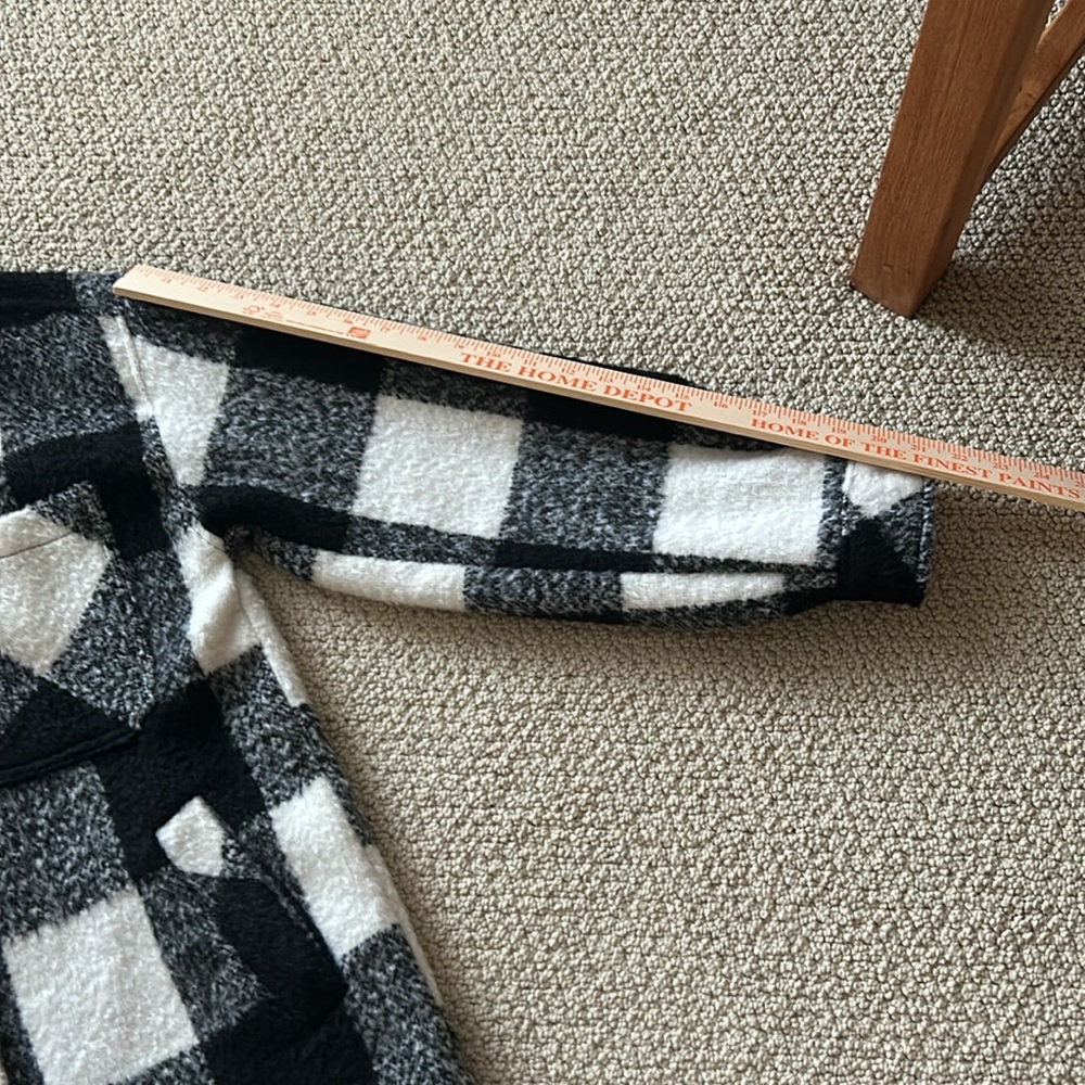 NWT- black and white checkered shacket - Picture 6 of 7